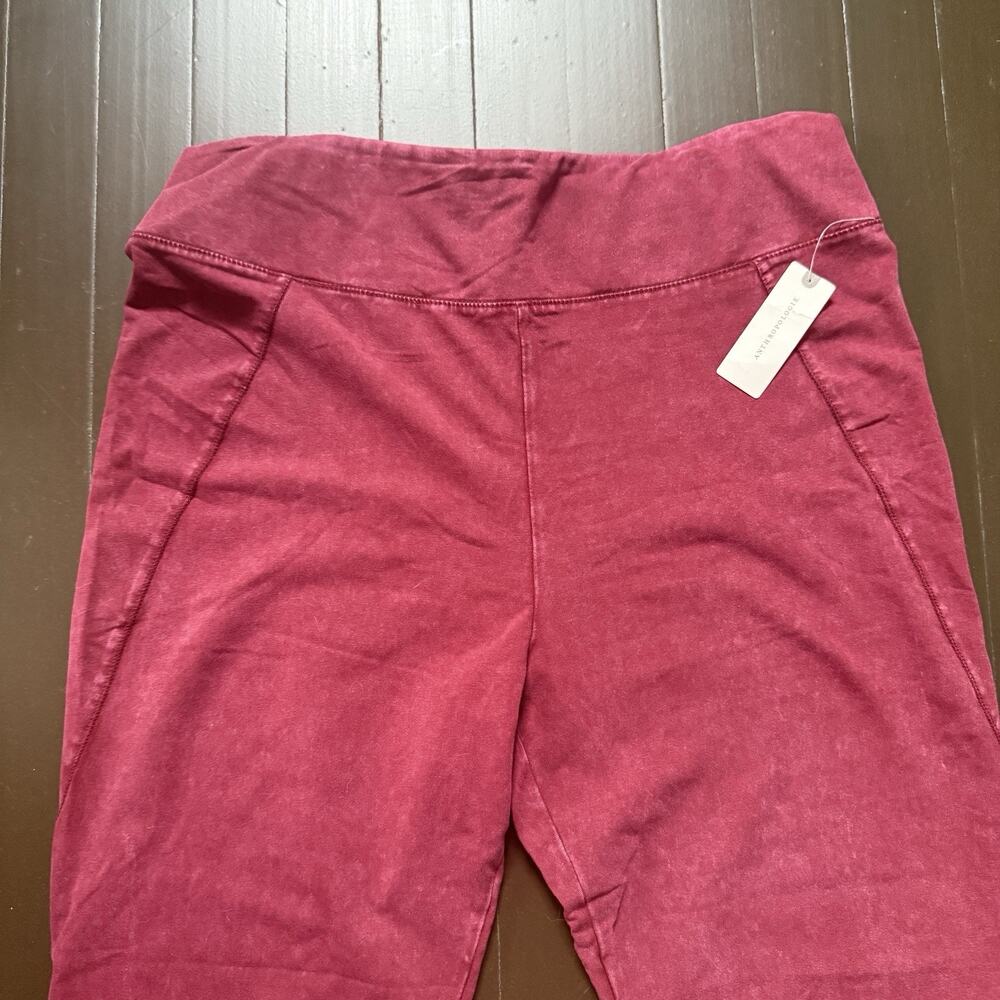 NWT Saturday Sunday Anthropologie Burgundy Joggers Women's Size XLarge